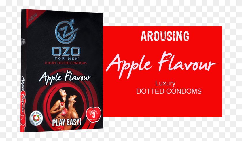 702x430 Ozo For Men Condoms Apple Flavour Ozo Condom, Advertisement, Text, Poster HD PNG Download