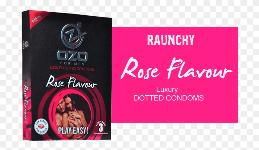 702x428 Ozo For Men Condoms Rose Flavour Flyer, Text, Person, Human HD PNG Download