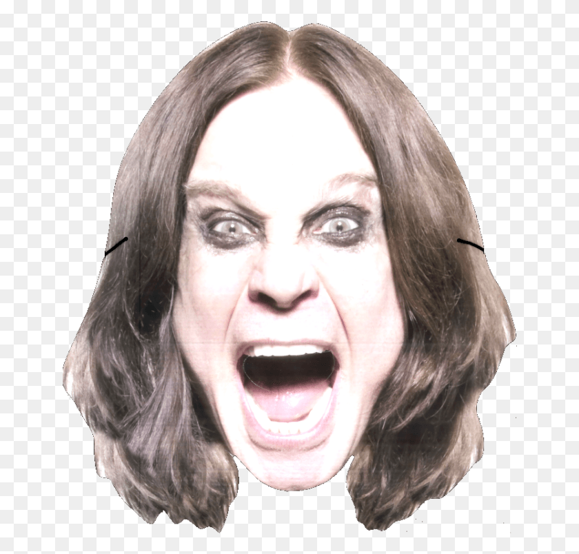660x744 Descargar Png Ozzy Face Scream Promo Mask Ozzy Osbourne La Vida Ganó T, Persona, Humano, Cabeza Hd Png