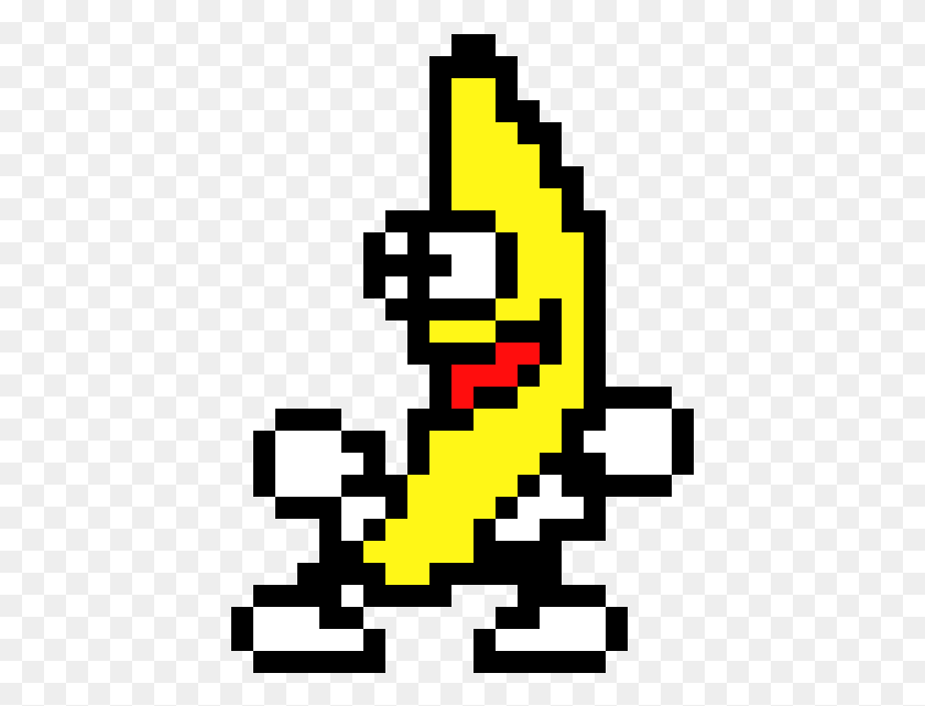 421x581 P B And J Bannana Peanut Butter Jelly Time Pixel Art, Pac Man HD PNG Download