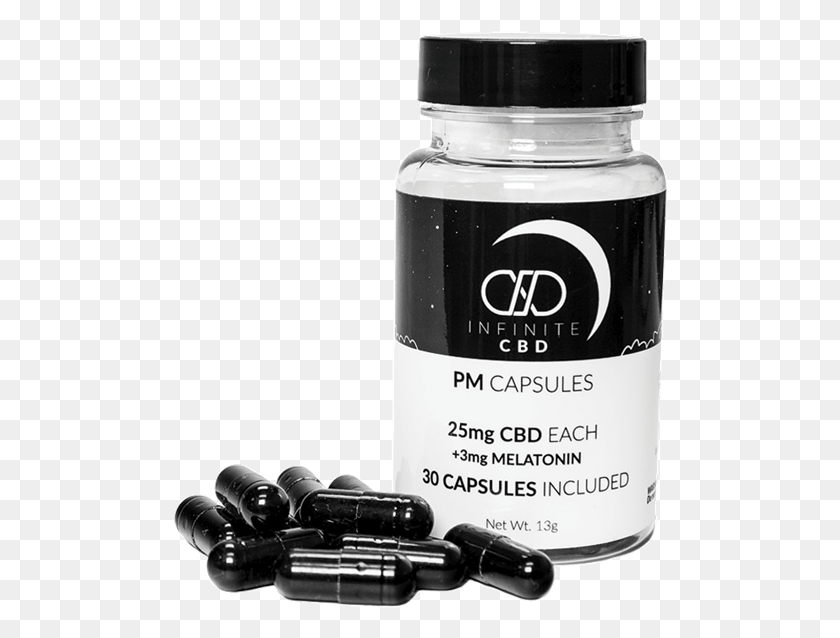 496x578 P M Capsules Melatonin Capsule Black, Medication, Bottle, Shaker HD PNG Download
