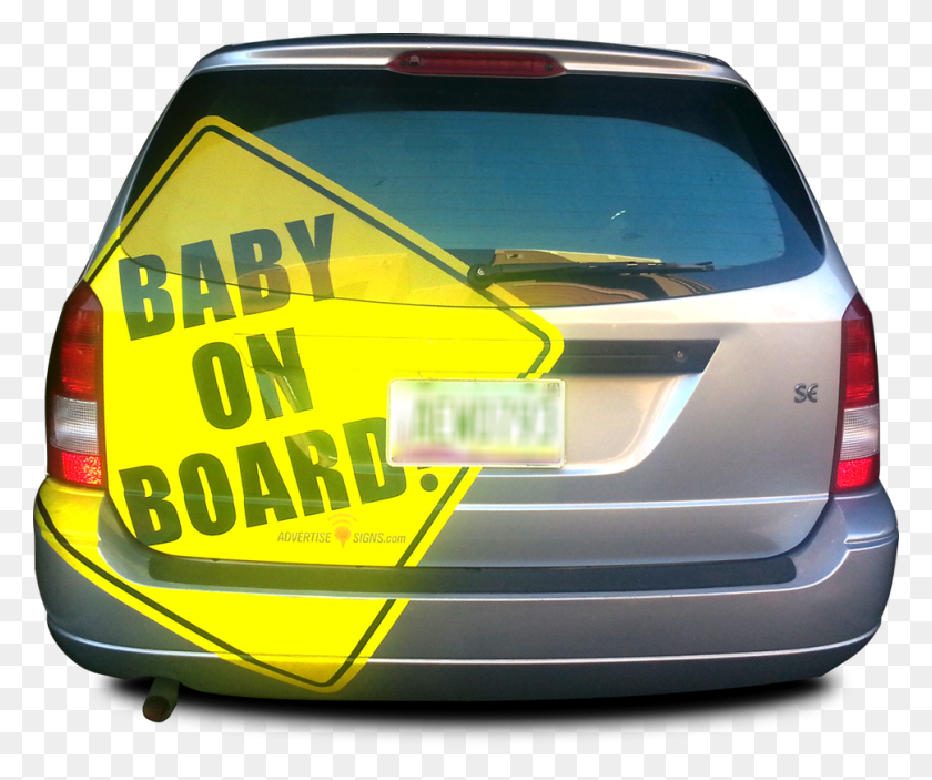 P6 I1 W969 Baby On Board Sign, Car, Vehicle, Transportation HD PNG Download