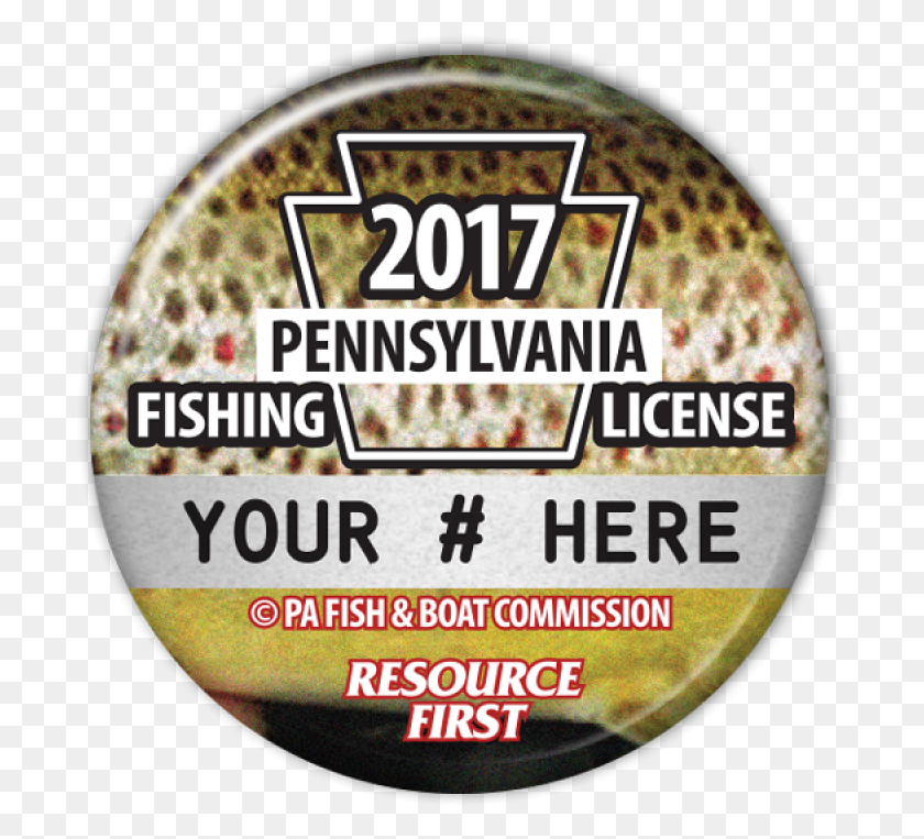 702x703 Pa Fishing License Button, Label, Text, Sticker HD PNG Download