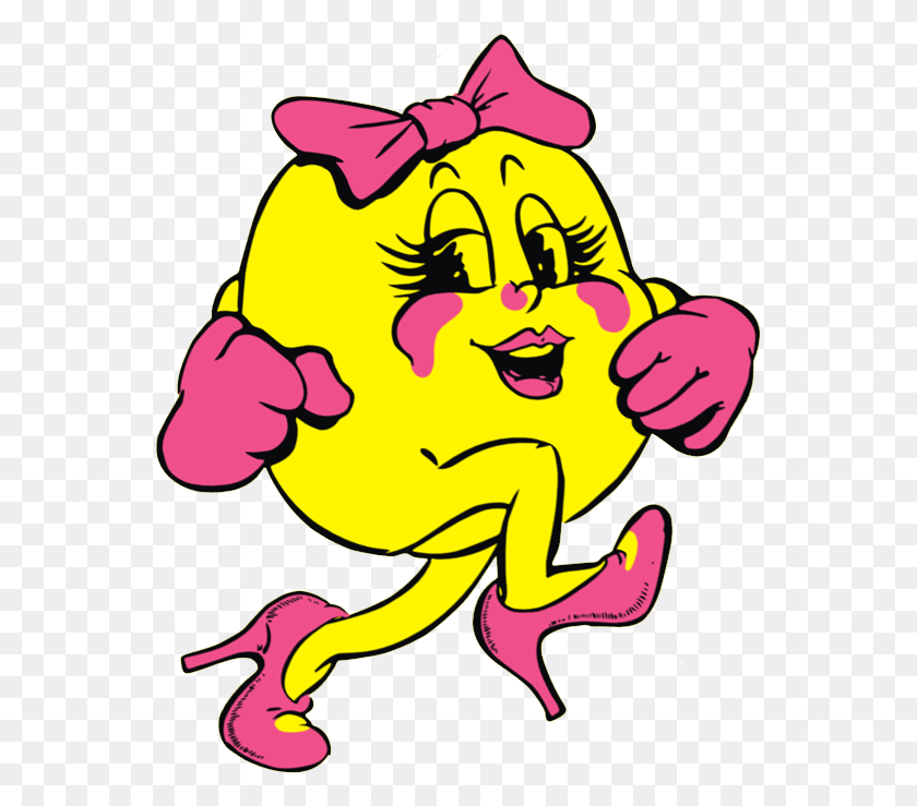 555x679 Pac Man Ms Pac Man Side Art, Animal, Amphibian, Wildlife HD PNG Download