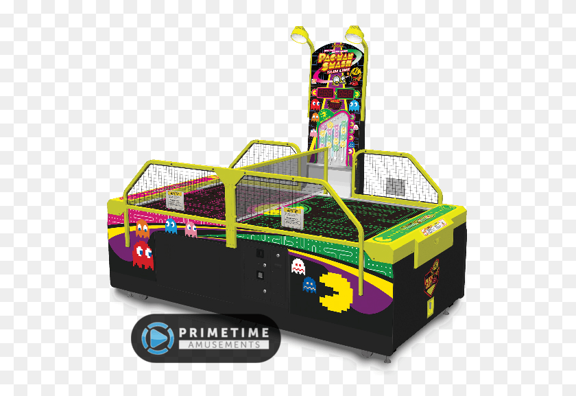 539x517 Descargar Png Pac Man Smash Slimline Air Hockey By Bandai Namco Pacman Smash, Máquina De Juego Arcade, Neumático, Vehículo Hd Png
