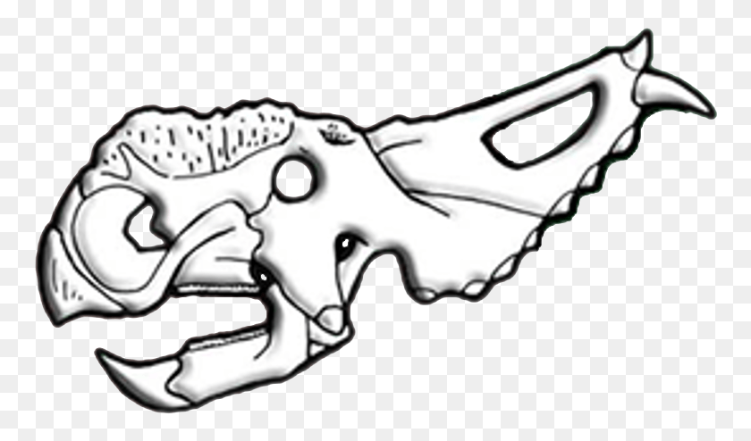 764x434 Pachyrhinosaurus Skull Diagram Sketch, Gun, Weapon, Weaponry HD PNG Download