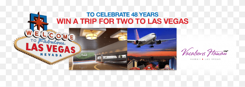 1200x372 Pacific Honda Las Vegas Sweepstakes Welcome To Las Vegas Sign, Airplane, Aircraft, Vehicle HD PNG Download
