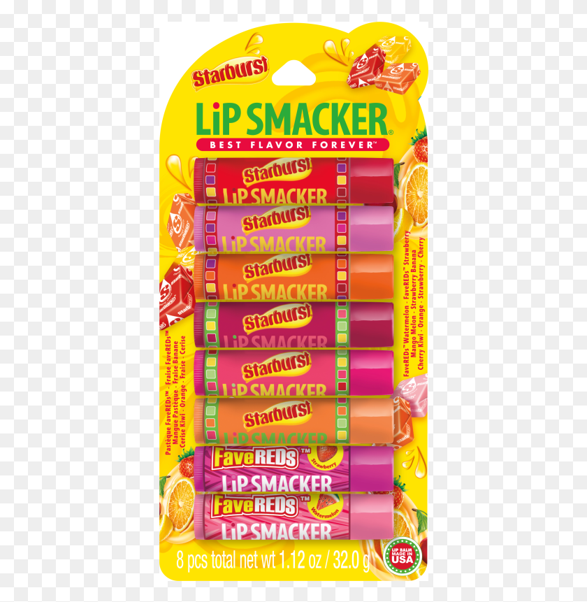 386x801 Pack Lip Smackers, Жевательная Резинка, Еда, Сладости Png Скачать