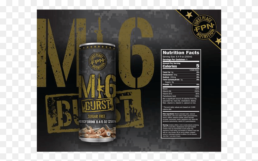 601x465 Pack Of M16 Burst Energy Drink Flyer, Poster, Advertisement, Alcohol HD PNG Download