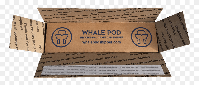 768x298 Pack Usps Flat Rate Whale Pod Shipper Whale Pod Shipper Paper, Book, Text, Label HD PNG Download