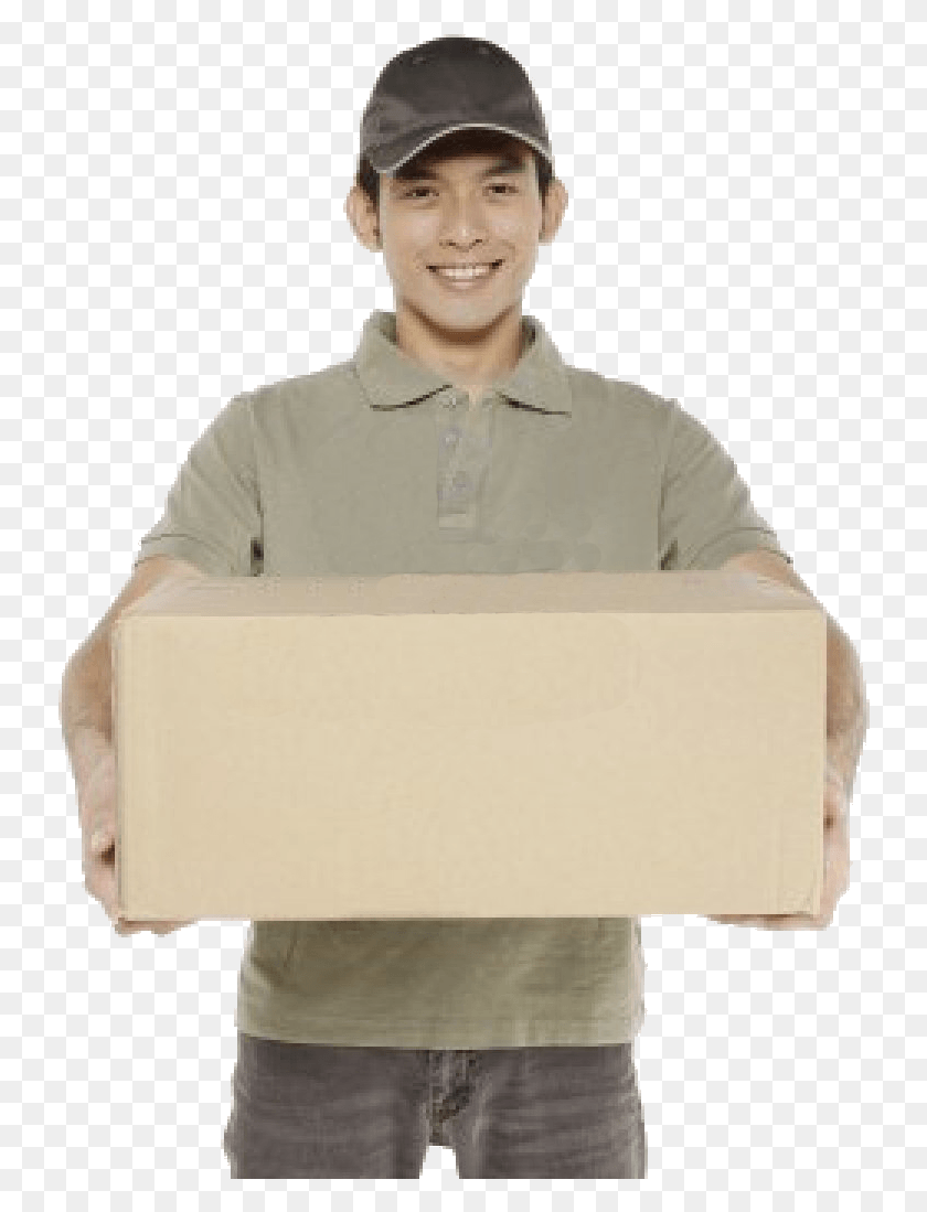 736x1039 Package Delivery Man Person Holding A Package, Human, Package Delivery, Carton HD PNG Download