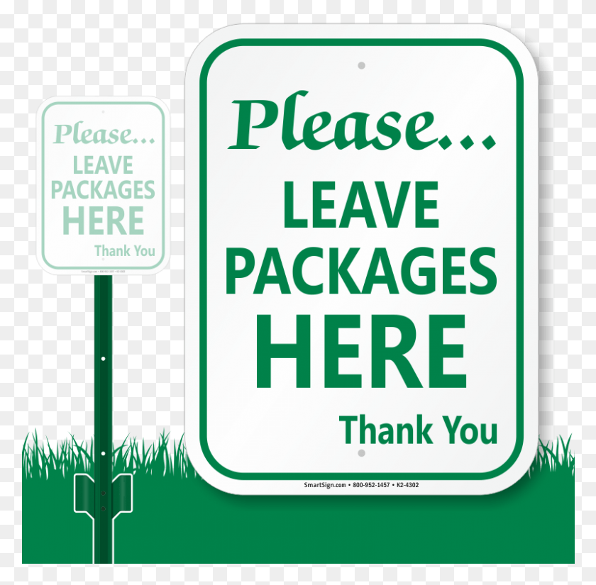 801x786 Package Sign Image Please Leave Parcel Here, Symbol, Text, Road Sign HD PNG Download