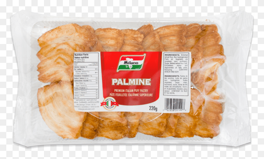 1024x586 Packaging For Milano Palmine Puff Pastry Puff Pastry, Food, Croissant, Fried Chicken HD PNG Download