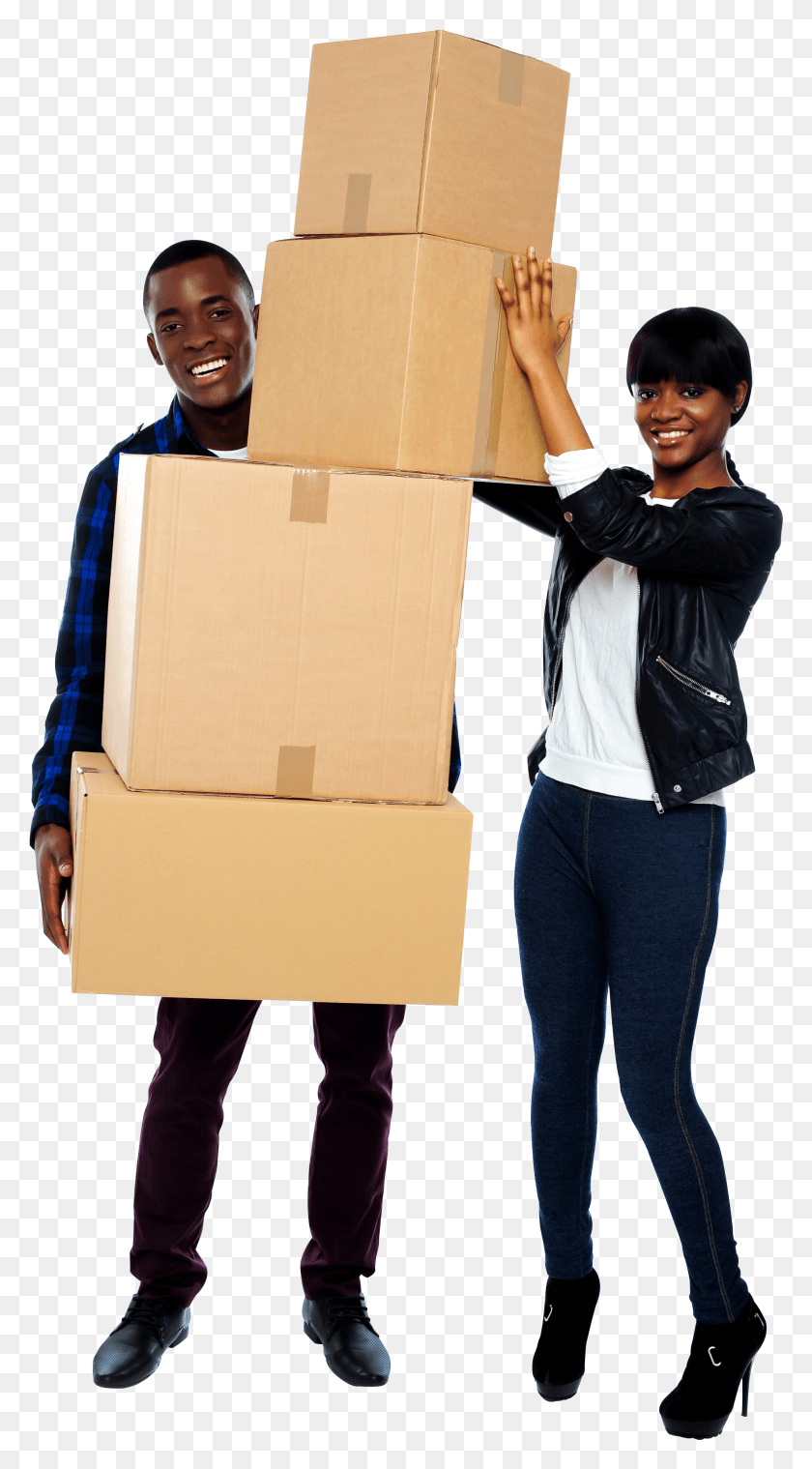 2173x4067 Packing Free Commercial Use Image People With Boxes Descargar Hd Png