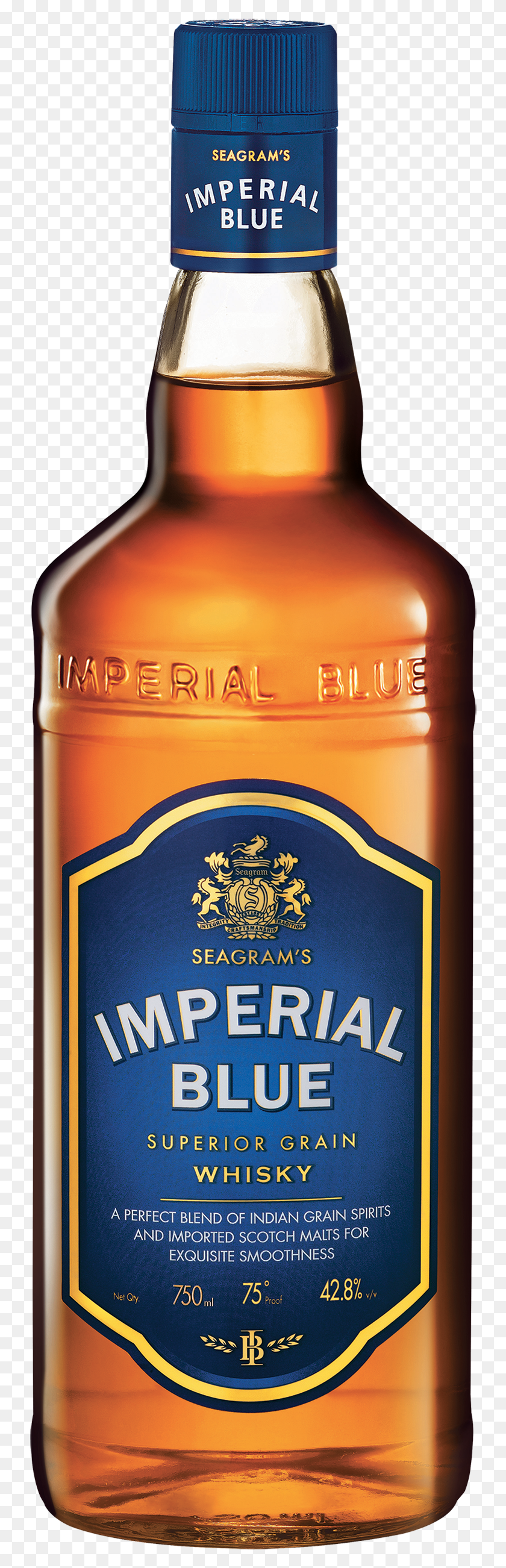742x2543 Packshot Imperial Blue Imperial Blue 180ml Price, Liquor, Alcohol, Beverage HD PNG Download