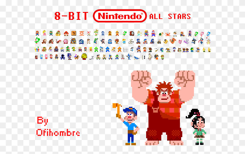 607x468 Pacman Clipart 8 Bit 8 Bit Nintendo All Stars, Super Mario, Person, Human HD PNG Download