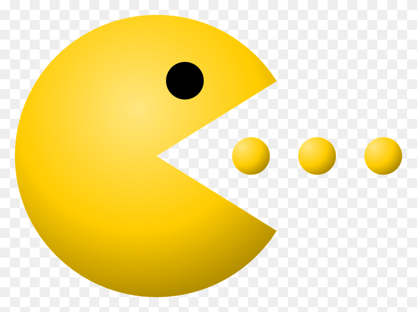 1280x936 Pacman Eating Pellets Pacman, Pac Man, Balloon, Ball HD PNG Download
