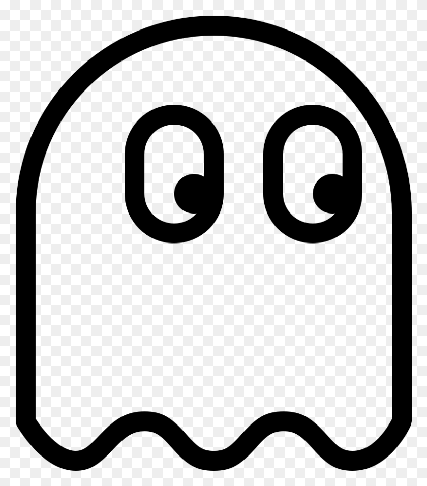 801x921 Pacman Ghost Pacman Ghost Svg, Gray, World Of Warcraft HD PNG Download