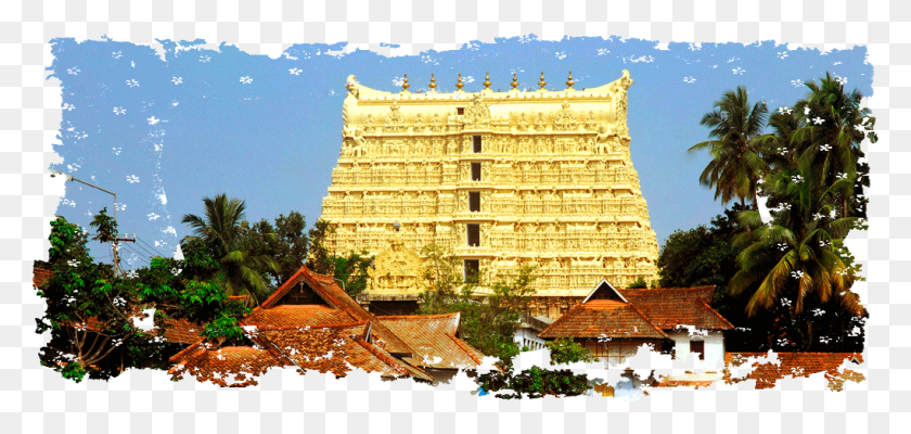 1021x446 Padmanabhaswamy Temple Sri Padmanabhaswamy Temple, Architecture, Building, Roof HD PNG Download