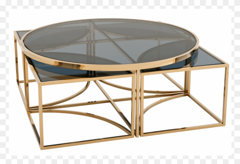 801x531 Padova Gold Coffee Table Glass Gold Coffee Table Stolik Kawowy Okrgy Zoty, Furniture, Coffee Table, Tabletop HD PNG Download