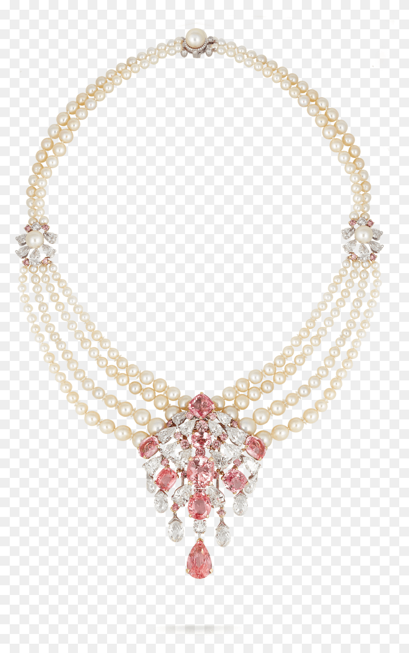 1448x2375 Padparadscha Sapphire And Pearl Necklace, Jewelry, Accessories, Accessory HD PNG Download