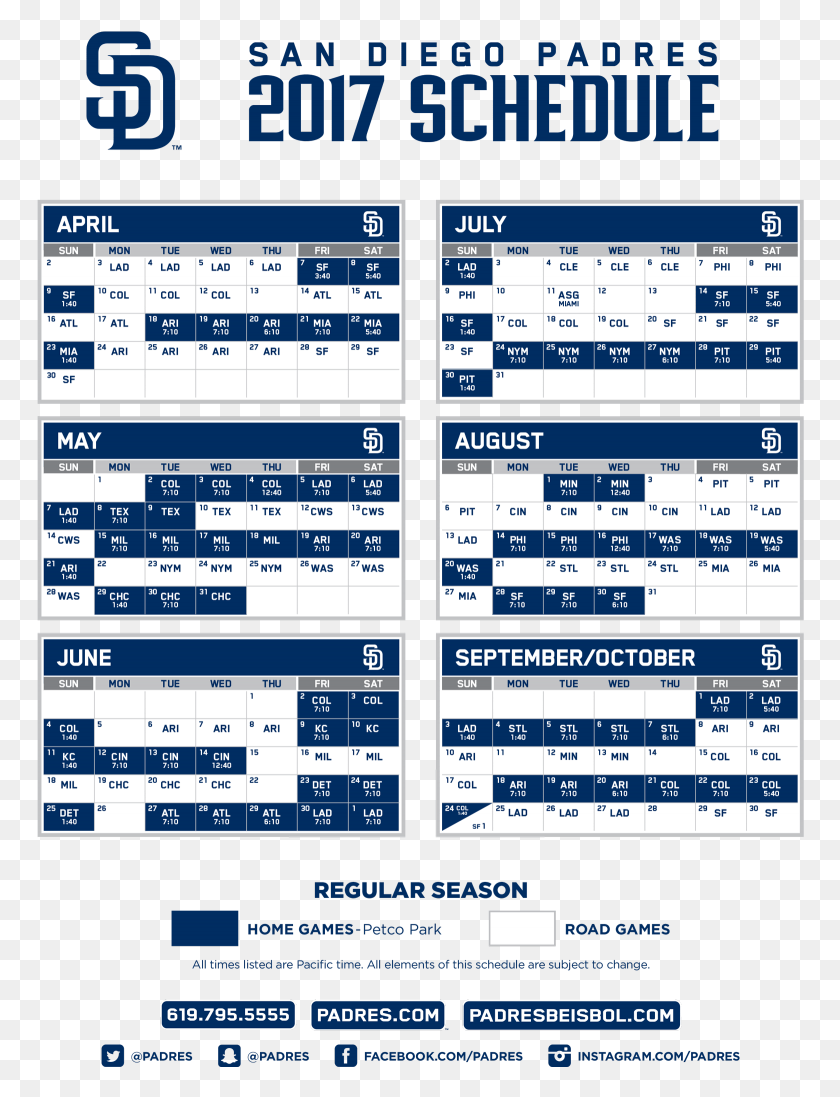 768x1037 Padres Release 2017 Schedule Padres Home Schedule 2017, Text, Number, Symbol HD PNG Download