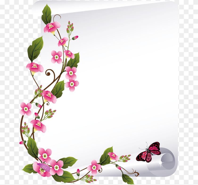 680x782 Page 14 Imagens Clipart Montagens Vetores Folhas Pink Beautiful Flowers Frames, Art, Floral Design, Pattern, Graphics PNG