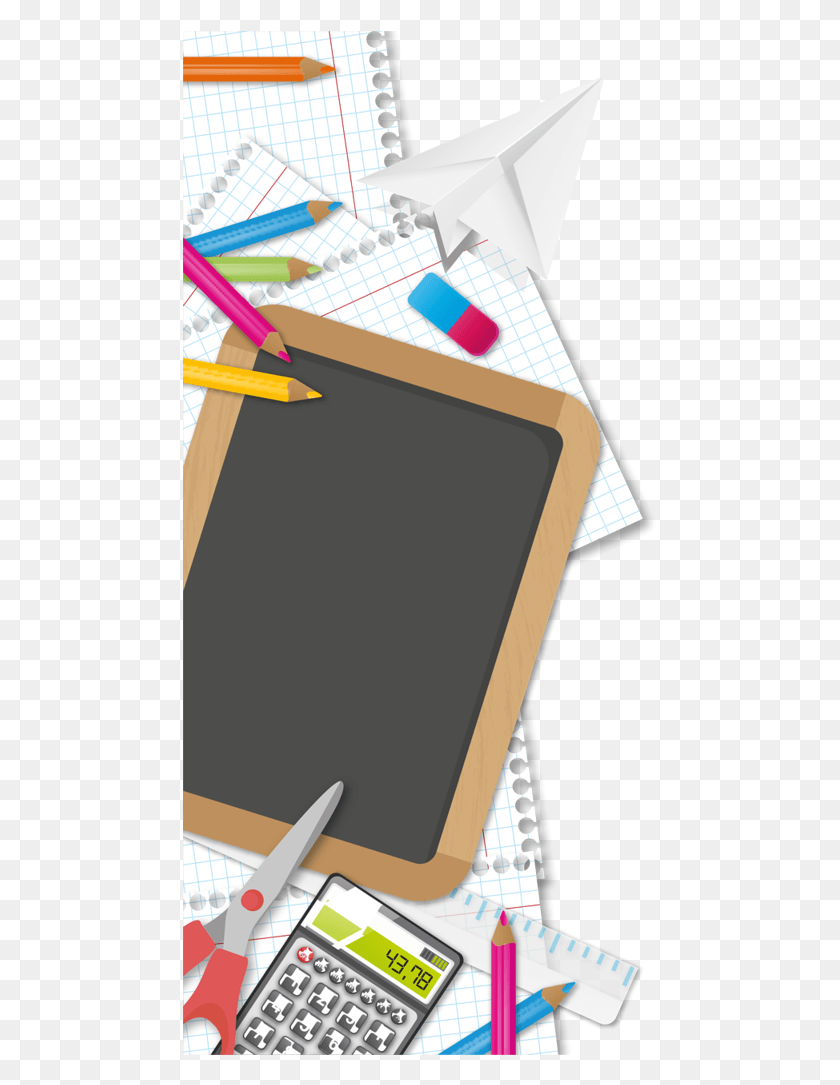 476x1025 Page 32 School Border Image Sites Tumblr Stickers Office Equipment Border Clipart, Blackboard HD PNG Download