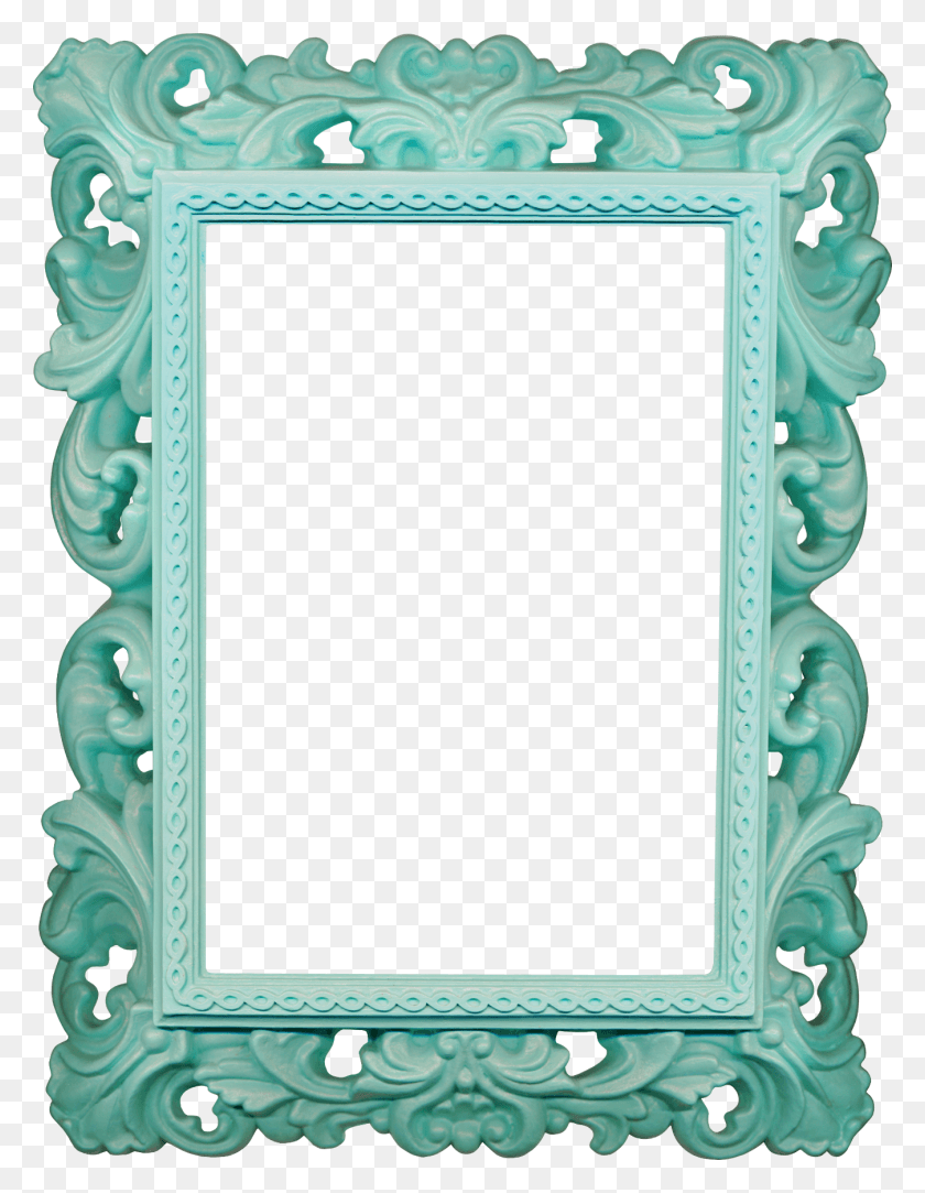 1348x1768 Page Borders Free Frames Free Digital Scrapbooking Aqua Picture Frame, Mirror, Rug HD PNG Download