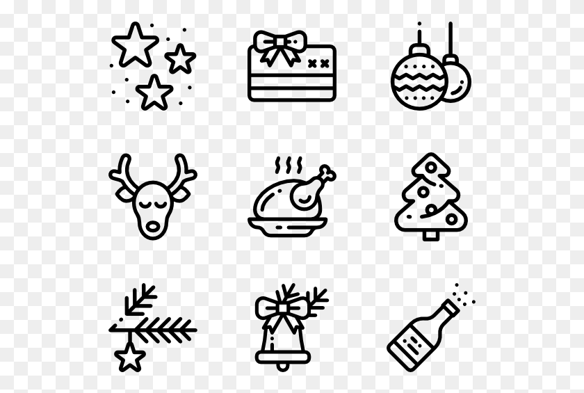 529x505 Page Vector Christmas Hand Drawn Icons, Gray, World Of Warcraft HD PNG Download