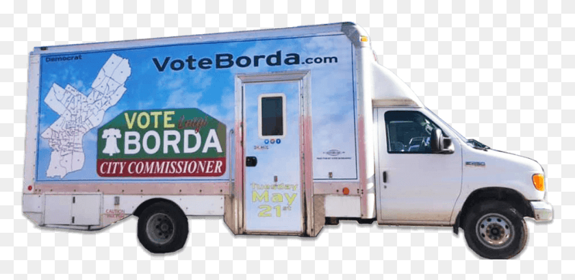 937x420 Paid For By Vote Borda Van, Vehicle, Transportation, Moving Van HD PNG Download