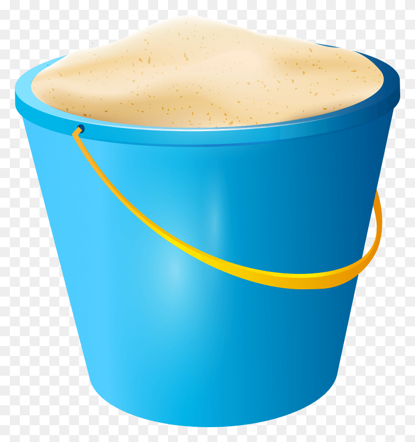 7336x7849 Pail With Sand Clip Art Image, Bucket HD PNG Download