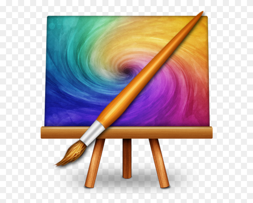 574x613 Paint 4 Painted Canvas, Brush, Tool, Sport HD PNG Download