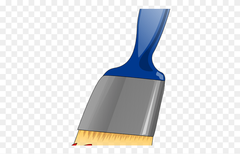 358x481 Paint Brush Clipart Coloured Paint Blue Paint Brush Clip Art, Brush, Tool, Toothbrush HD PNG Download