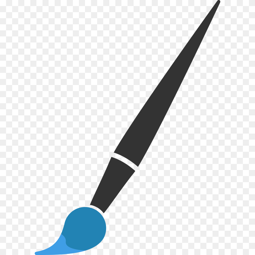 2400x2400 Paint Brush Clipart Icon, Device, Tool, Blade, Dagger Sticker PNG