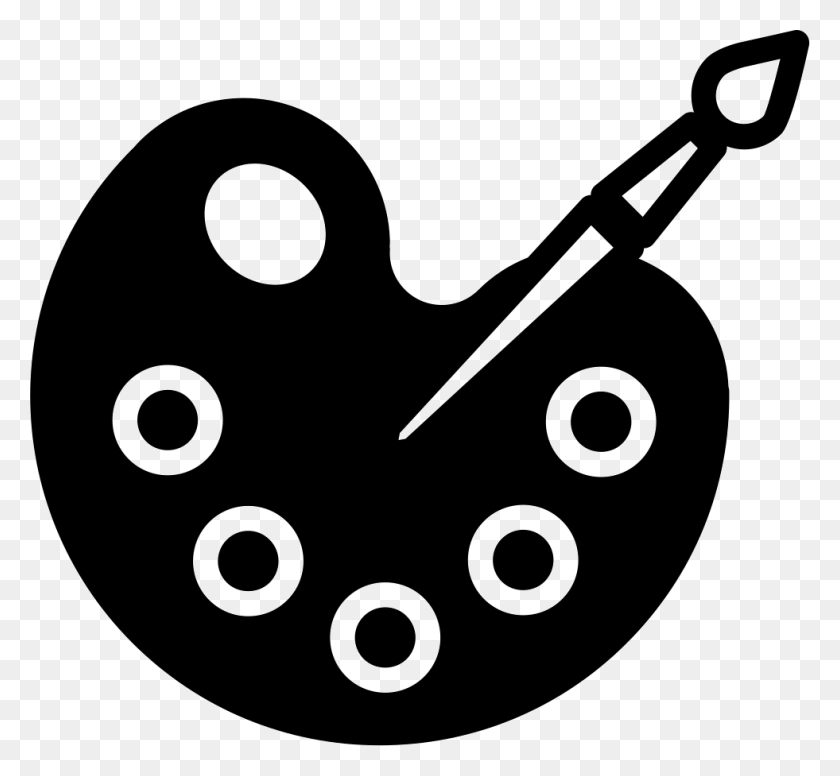 Paint Brush Outline Painting Logo Black And White, Stencil, Vehicle, Transportation HD PNG Download