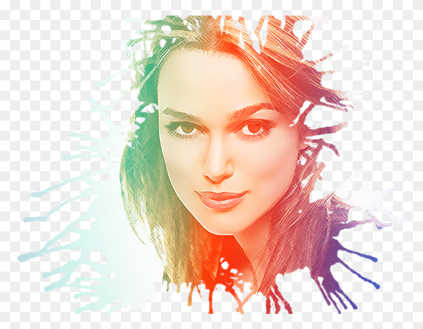 944x720 Paint Effeect Graphic Design Portfolio To Get Keira Knightley, Graphics, Face HD PNG Download