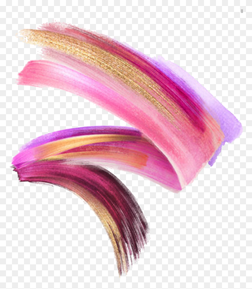 964x1116 Paint Paintstroke Frame Gold Purple Pink Watercolor Painting, Plant, Petal, Flower HD PNG Download