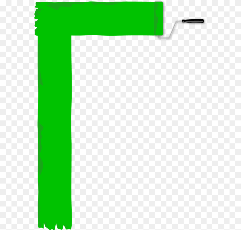 Paint Roller Border And Banner 2 Vector Clip Art Paint Roller Green, Cutlery, Fork, Text PNG