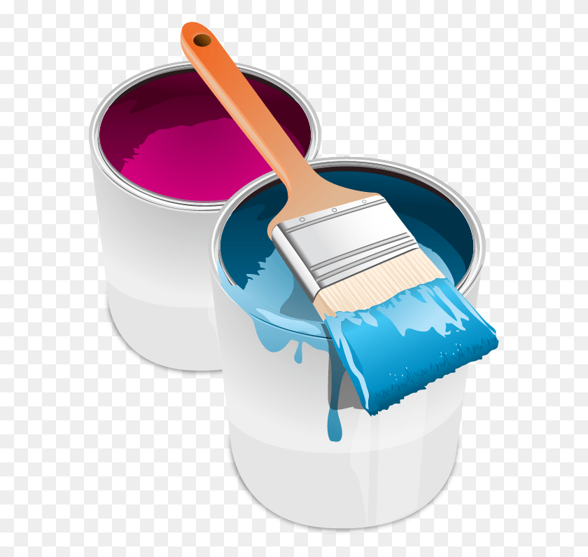 587x735 Paint Tin Can Brush Clip Art Paint Brushes In Cups Clip Art, Tool, Paint Container, Sunglasses HD PNG Download