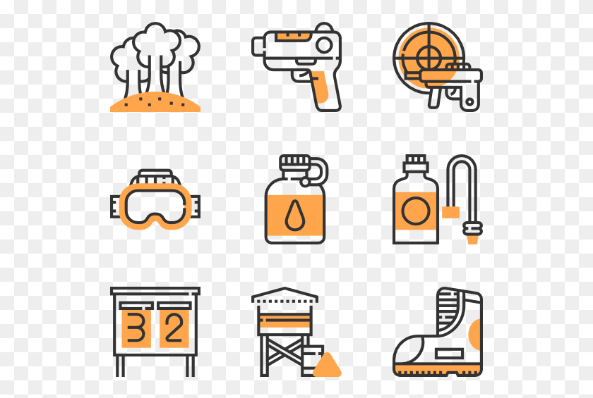 529x505 Paintball And Gun Elements Banking Goods Icon, Text, Lighting, Alphabet HD PNG Download