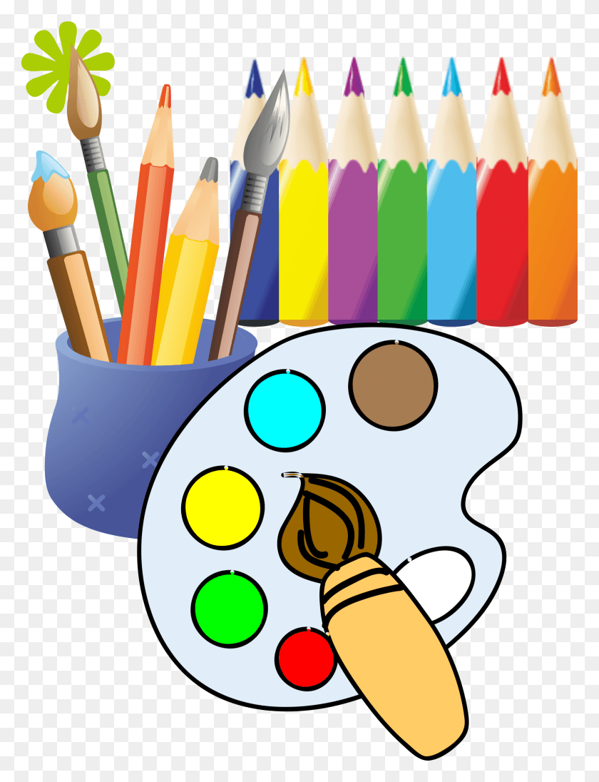 1536x2042 Paintbrush Painting Drawing Clip Art, Paint Container, Pencil, Palette HD PNG Download