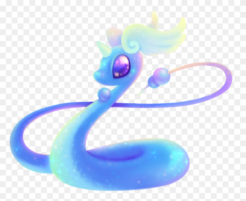 847x681 Painted A Quick Glittery Dragonair Illustration, Animal, Sea Life HD PNG Download