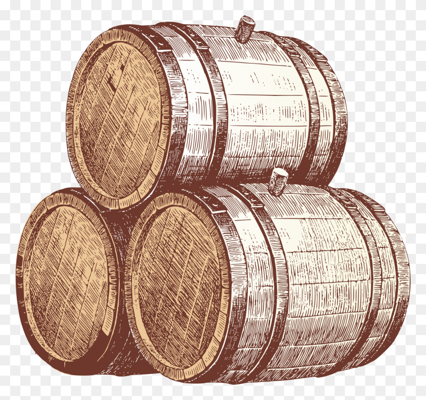 1360x1270 Painted Ale Cask Beer Barrel Red Wine Is In Format Beer Barrel, Keg, Cylinder HD PNG Download