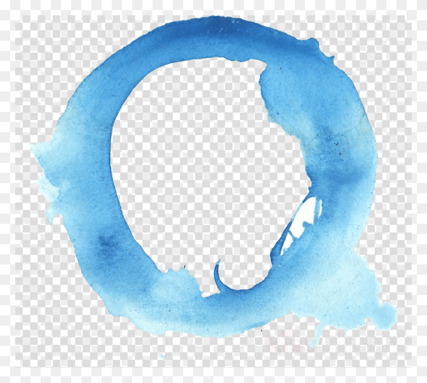 900x800 Painted Circle Clipart Blue Watercolor Painting, Pattern, Rug, Texture HD PNG Download