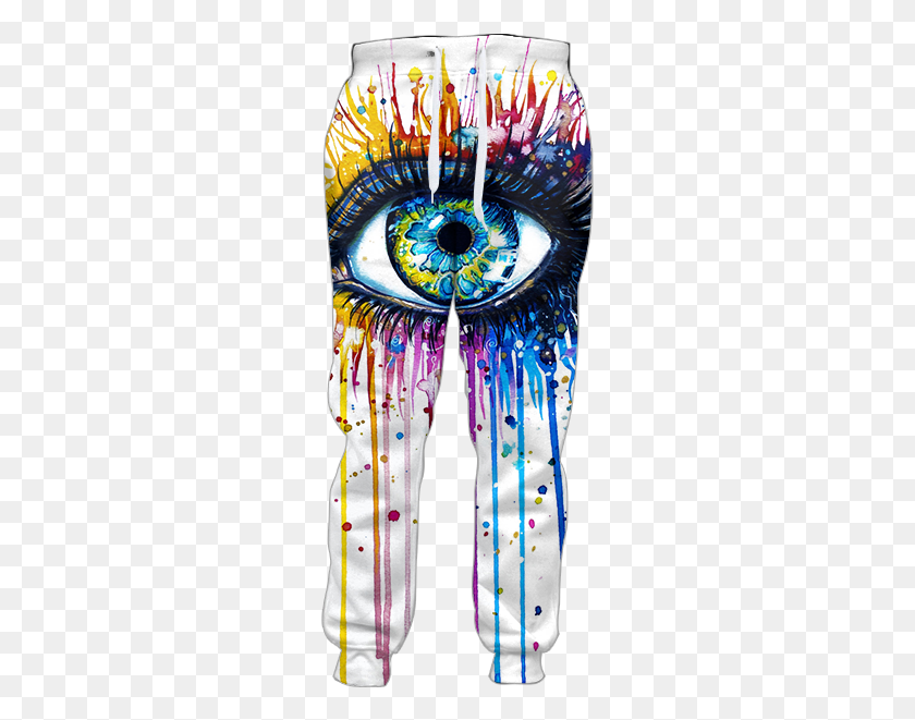 251x601 Painted Eye Joggers Rainbow Eye Painting, Invertebrate, Animal HD PNG Download