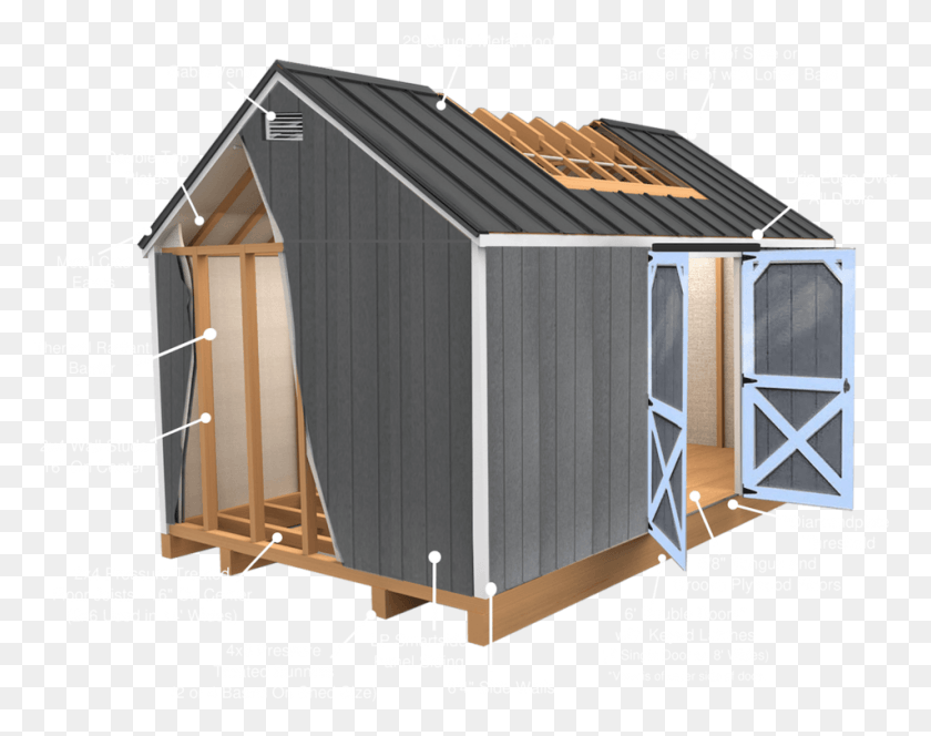 953x738 Painted Illustration Shed, Toolshed, Nature, Shelter HD PNG Download