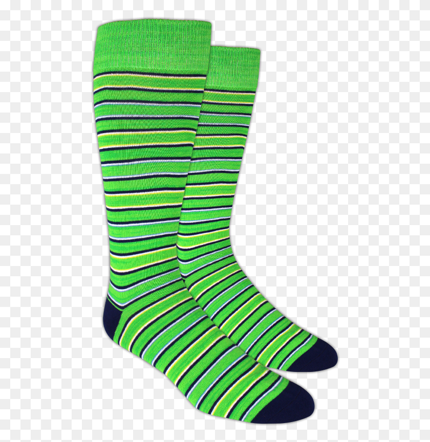 490x804 Painted Stripe Socks In Greenblueyellow Janitorial, Clothing, Apparel, Footwear HD PNG Download