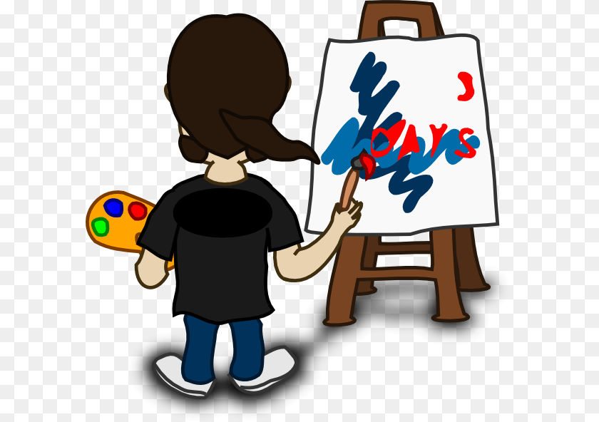 600x592 Painter Clip Art, Canvas, Baby, Person, Brush Transparent PNG