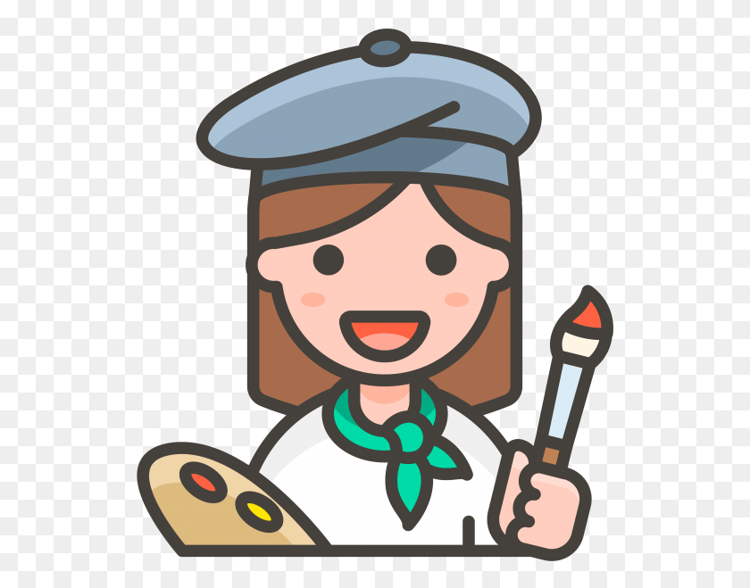 535x599 Descargar Png / Pintor Mujer Emoji Mujer Piloto, Chef, Artista, Traje De Marinero Hd Png